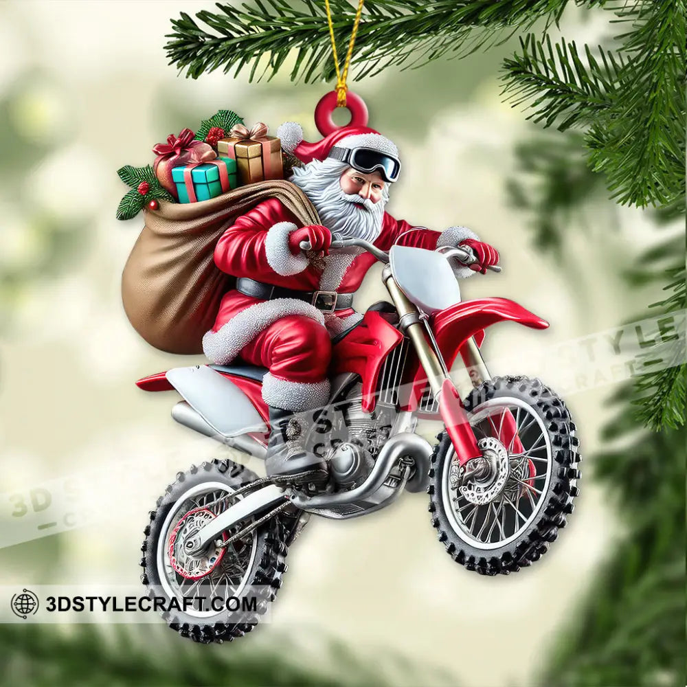 Custom Name Motocross Ornament Lover Christmas Gift 3.54’’ / 1