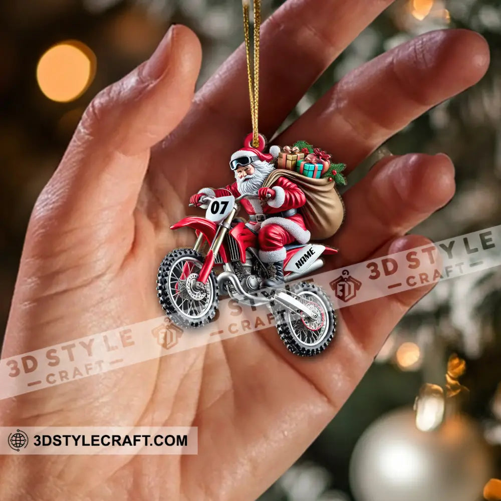 Custom Name Motocross Ornament Lover Christmas Gift