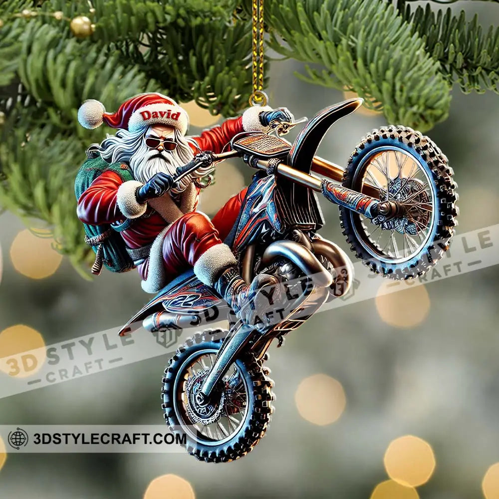 Custom Name Motocross Ornament Lover Christmas Gift