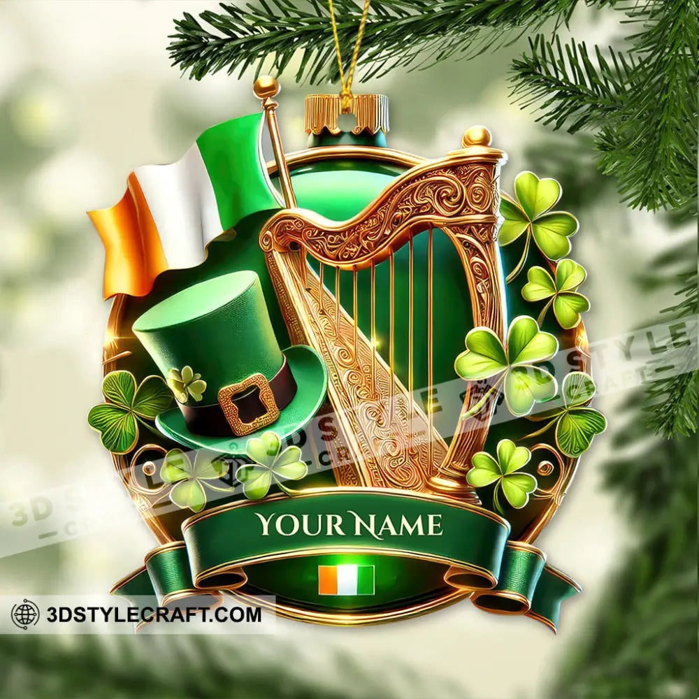 Custom Name Mountain Ireland Ornament Christmas Gift For Lover 3.54’’ / 1