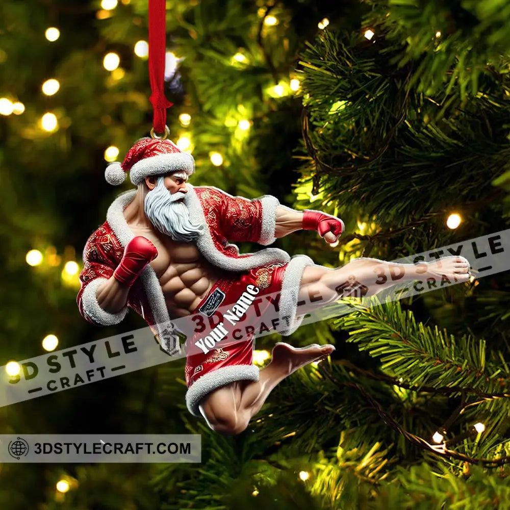 Custom Name Muay Thai Ornament Christmas Gift For Lover