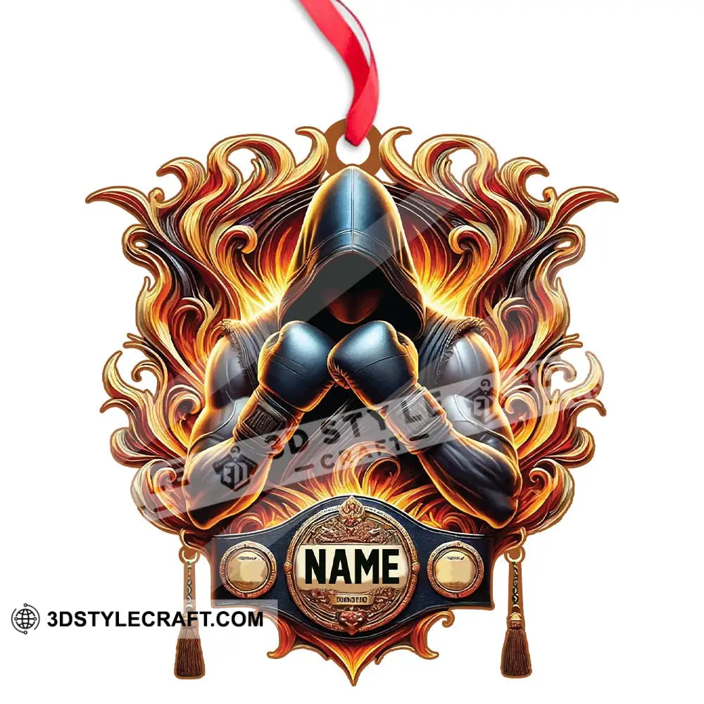 Custom Name Ornament Boxing Fire