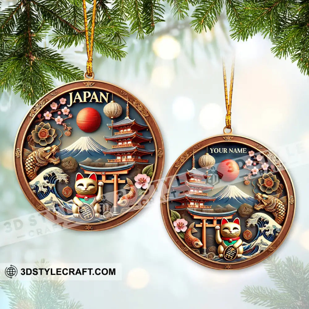 Custom Name Ornament Japan Design