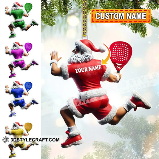 Custom Name Padel Santa Ornament Christmas Gift For Lover