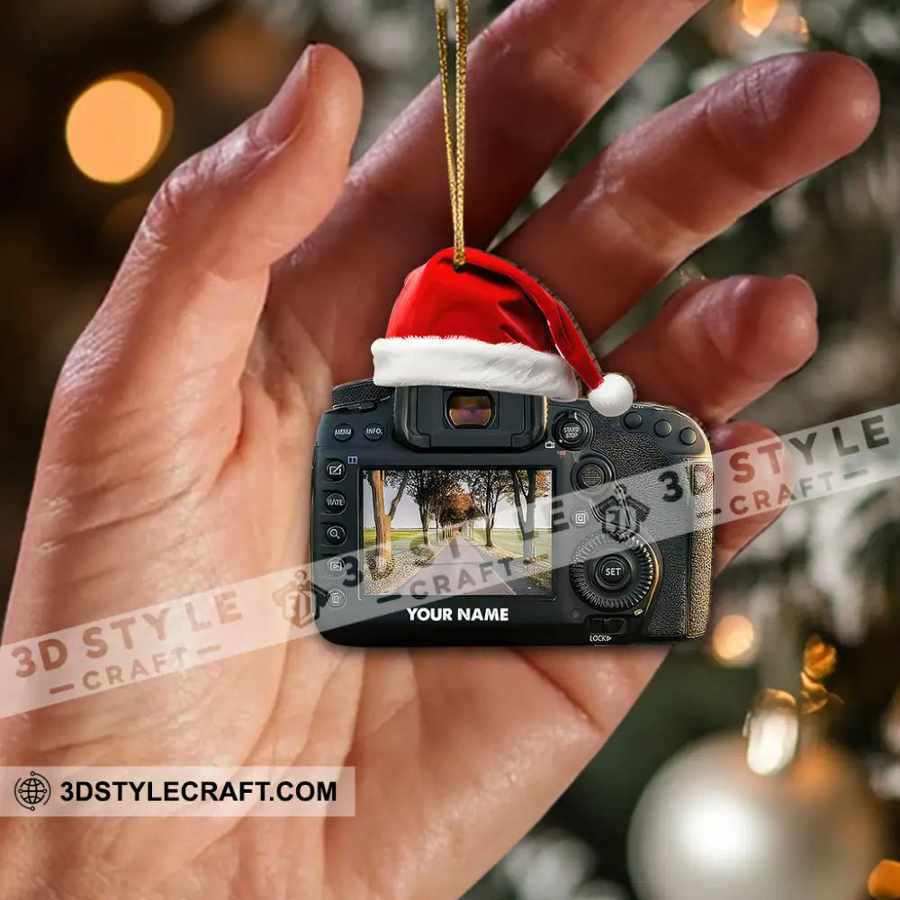 Custom Name Photographer Ornament Christmas Gift