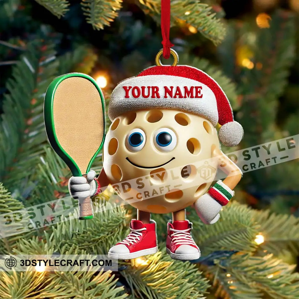 Custom Name Pickleball Ornament Lover Christmas Gift