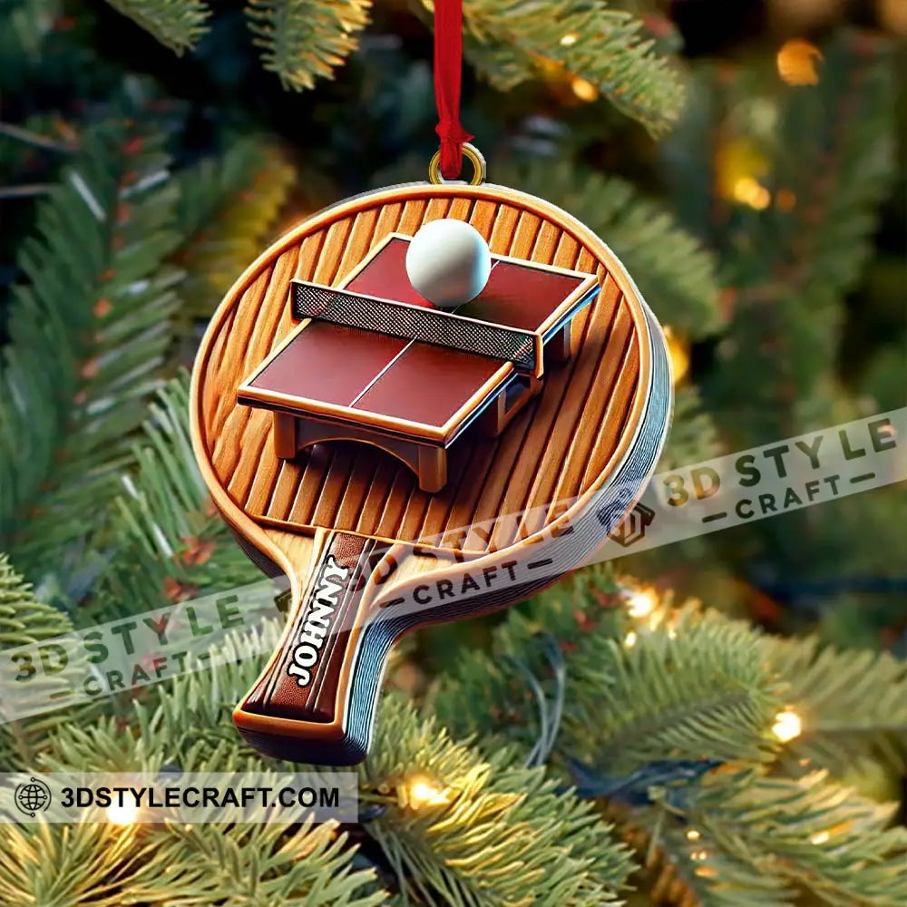 Custom Name Ping Pong Ornament Christmas Gift For Lover