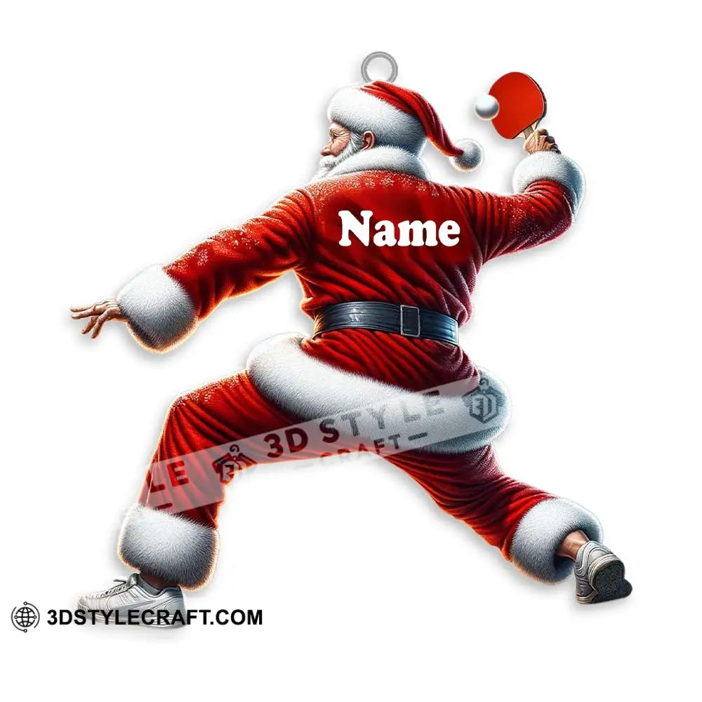 Custom Name Pickleball Santa Ornament Christmas Gift 3.54’’ / 1