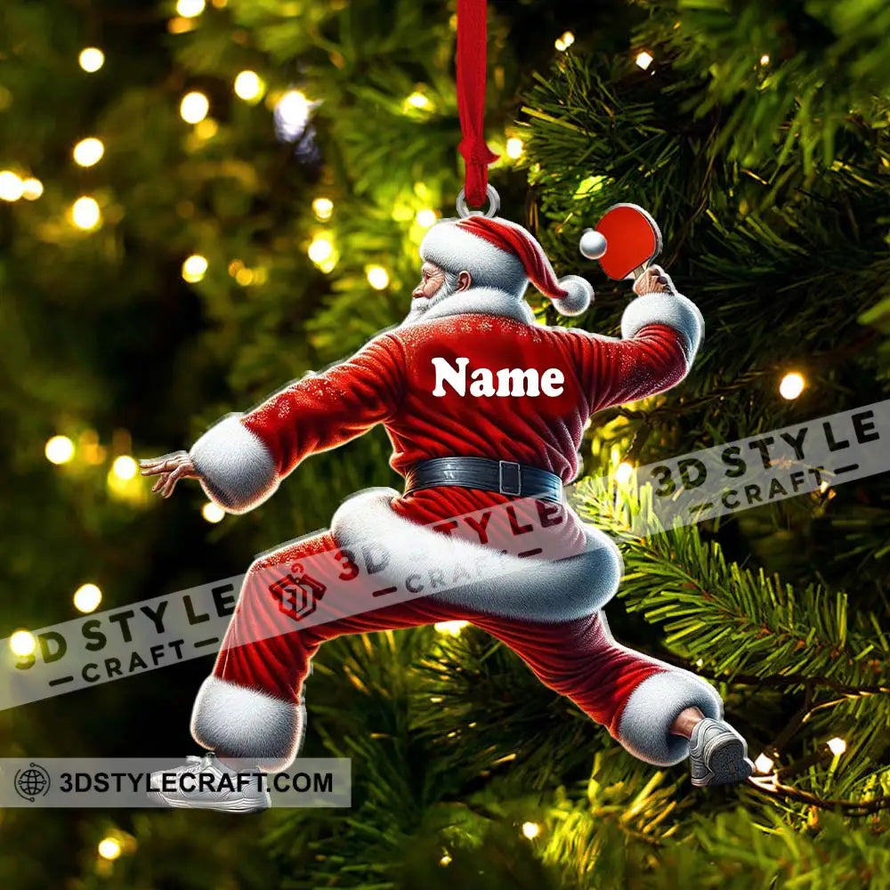 Custom Name Pickleball Santa Ornament Christmas Gift