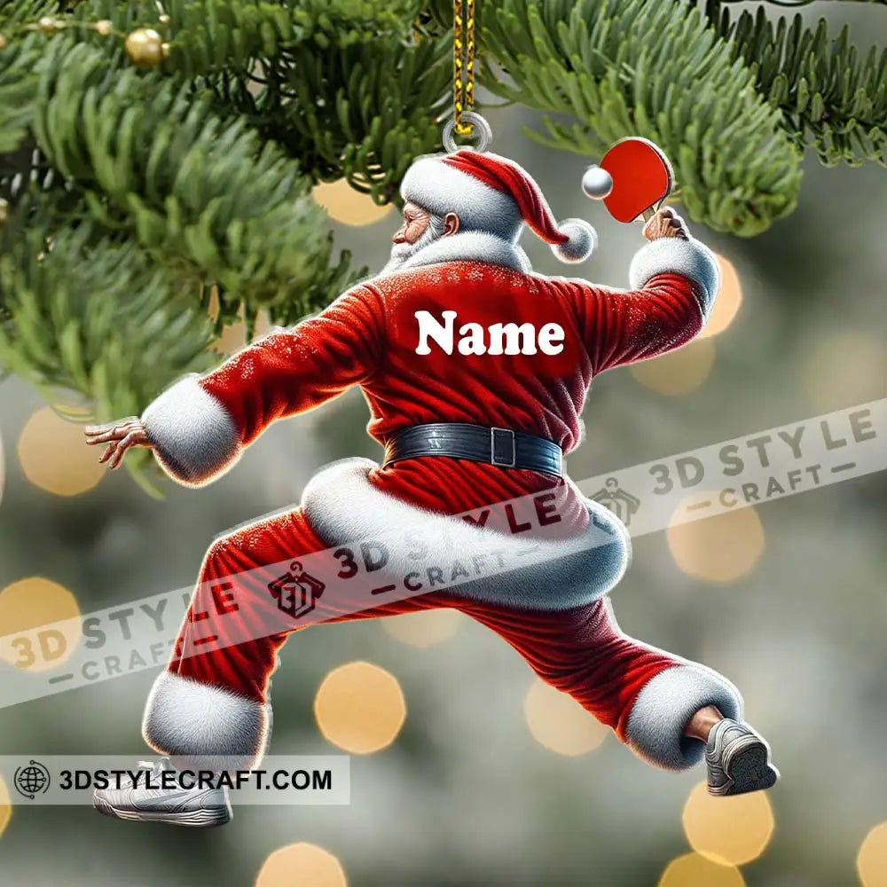 Custom Name Pickleball Santa Ornament Christmas Gift