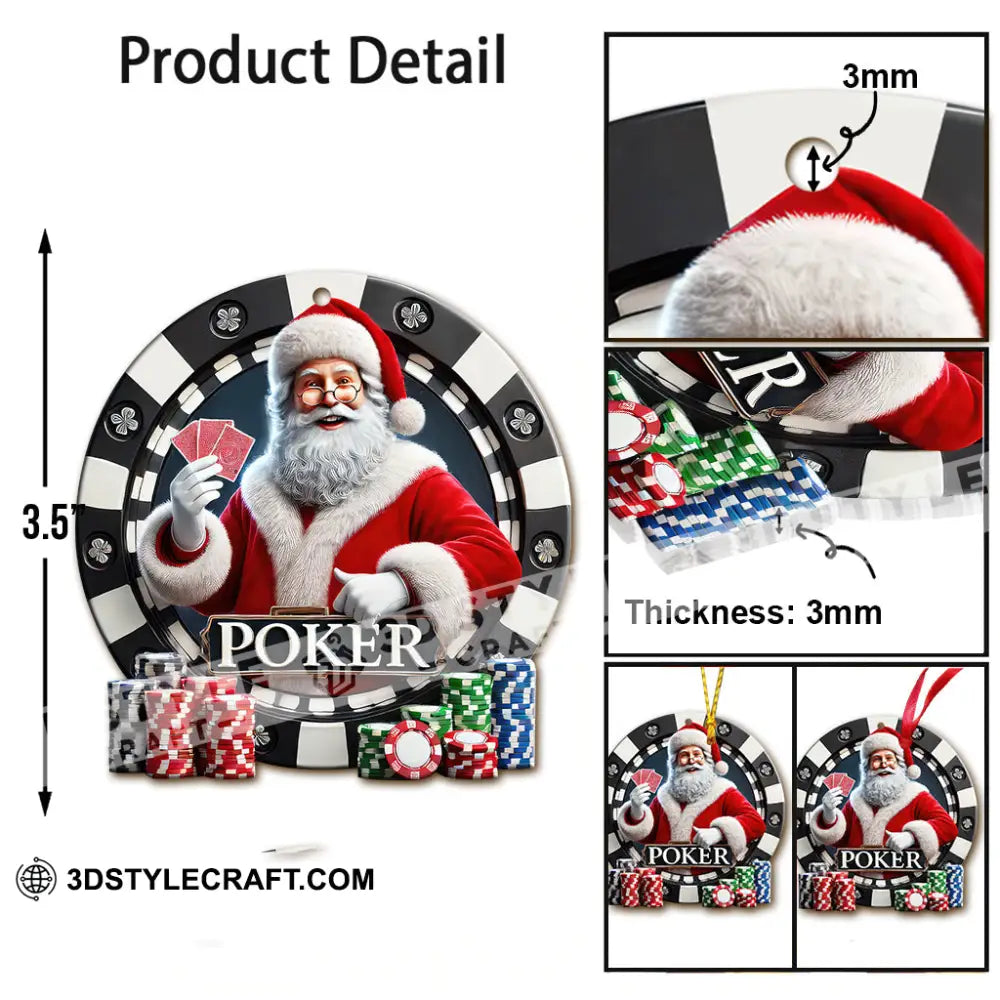 Custom Name Poker Ornament Christmas Gift