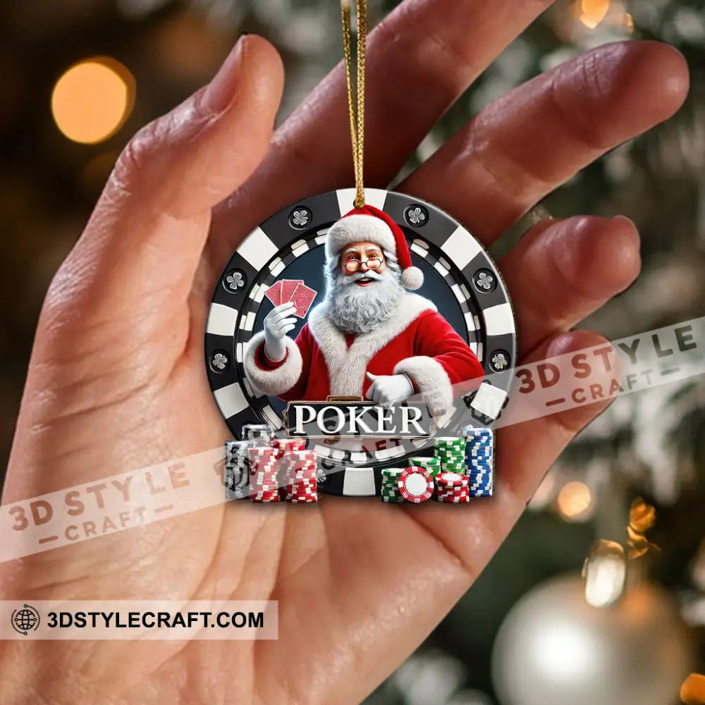 Custom Name Poker Ornament Christmas Gift