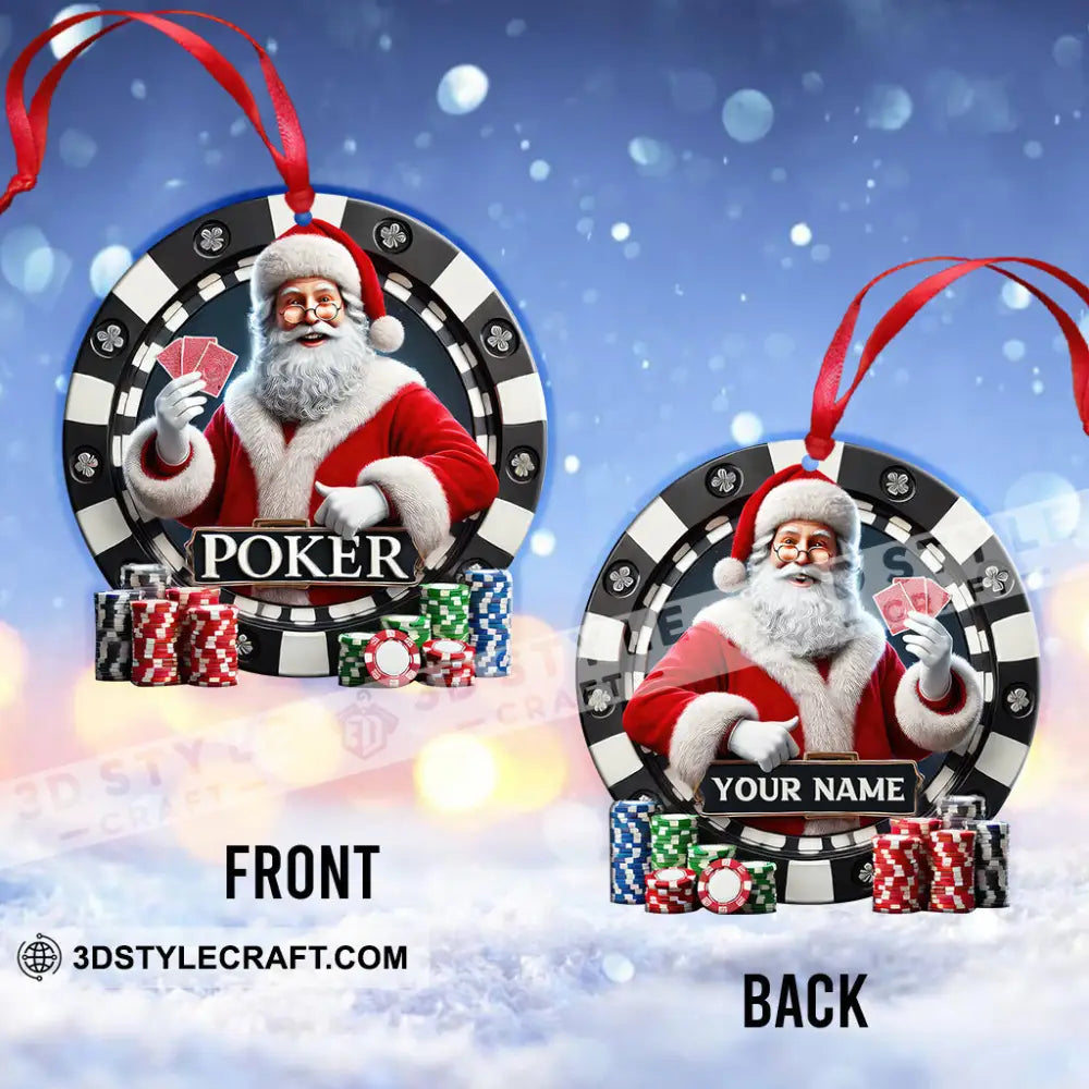 Custom Name Poker Ornament Christmas Gift