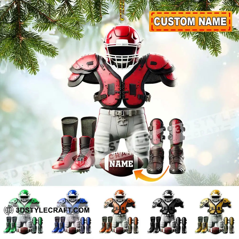 Custom Name Rugby Football Ornament Lover Christmas Gift