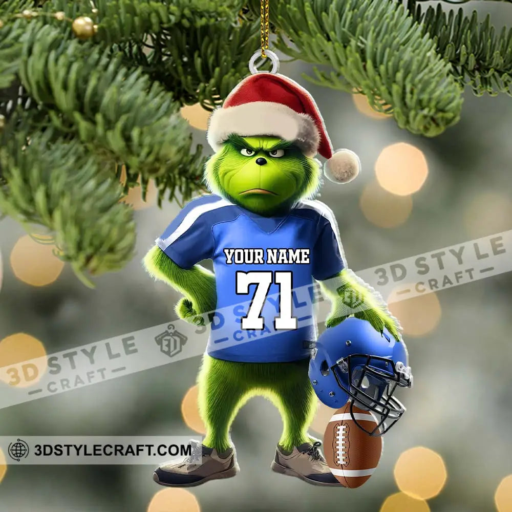 Custom Name Rugby Football Ornament Lover Christmas Gift