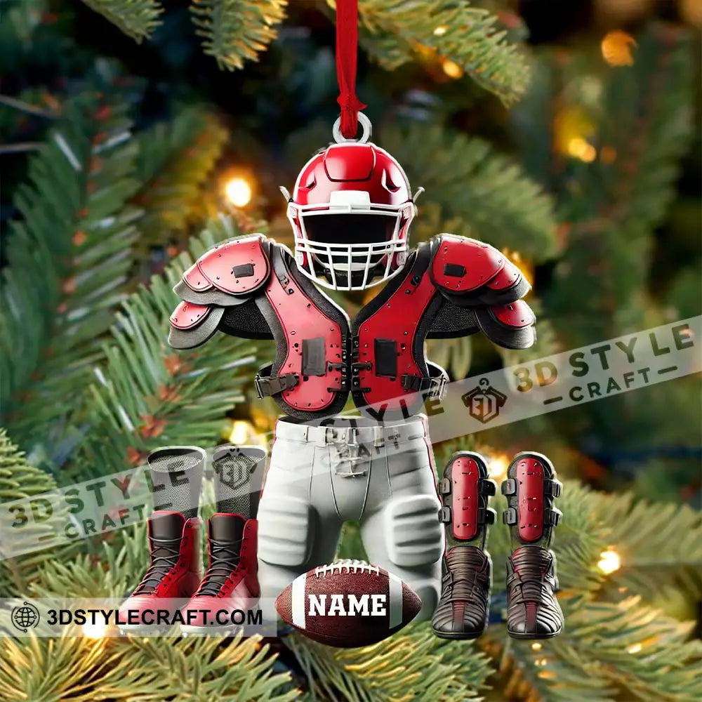 Custom Name Rugby Football Ornament Lover Christmas Gift