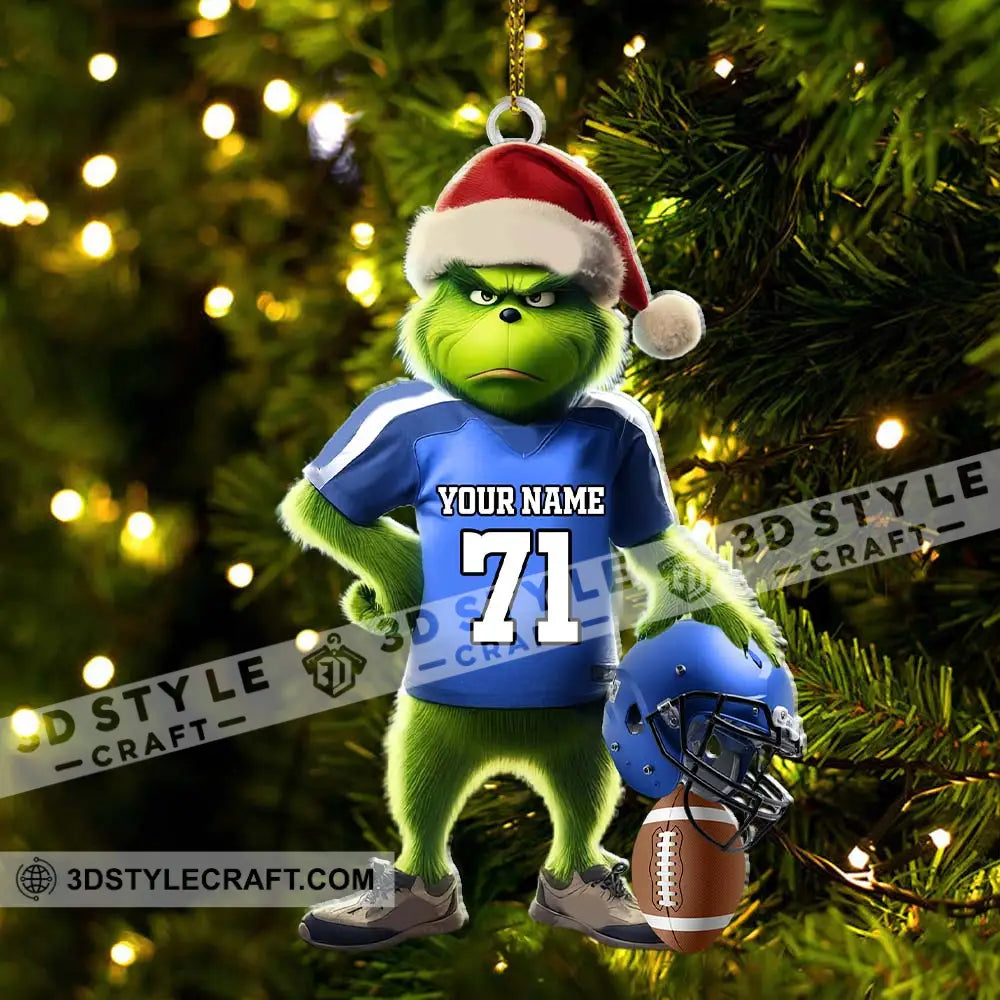 Custom Name Rugby Football Ornament Lover Christmas Gift