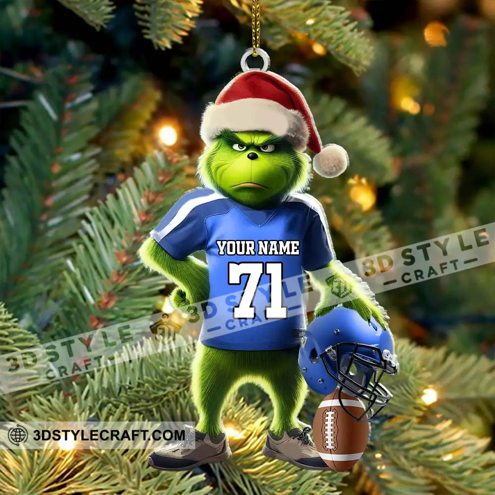 Custom Name Rugby Football Ornament Lover Christmas Gift