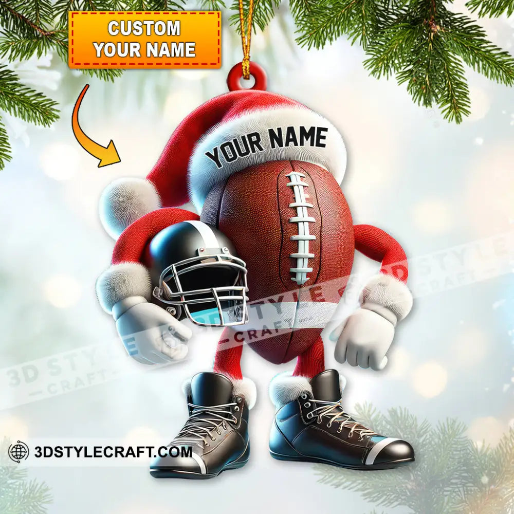 Custom Name Rugby Ornament Lover Christmas Gift