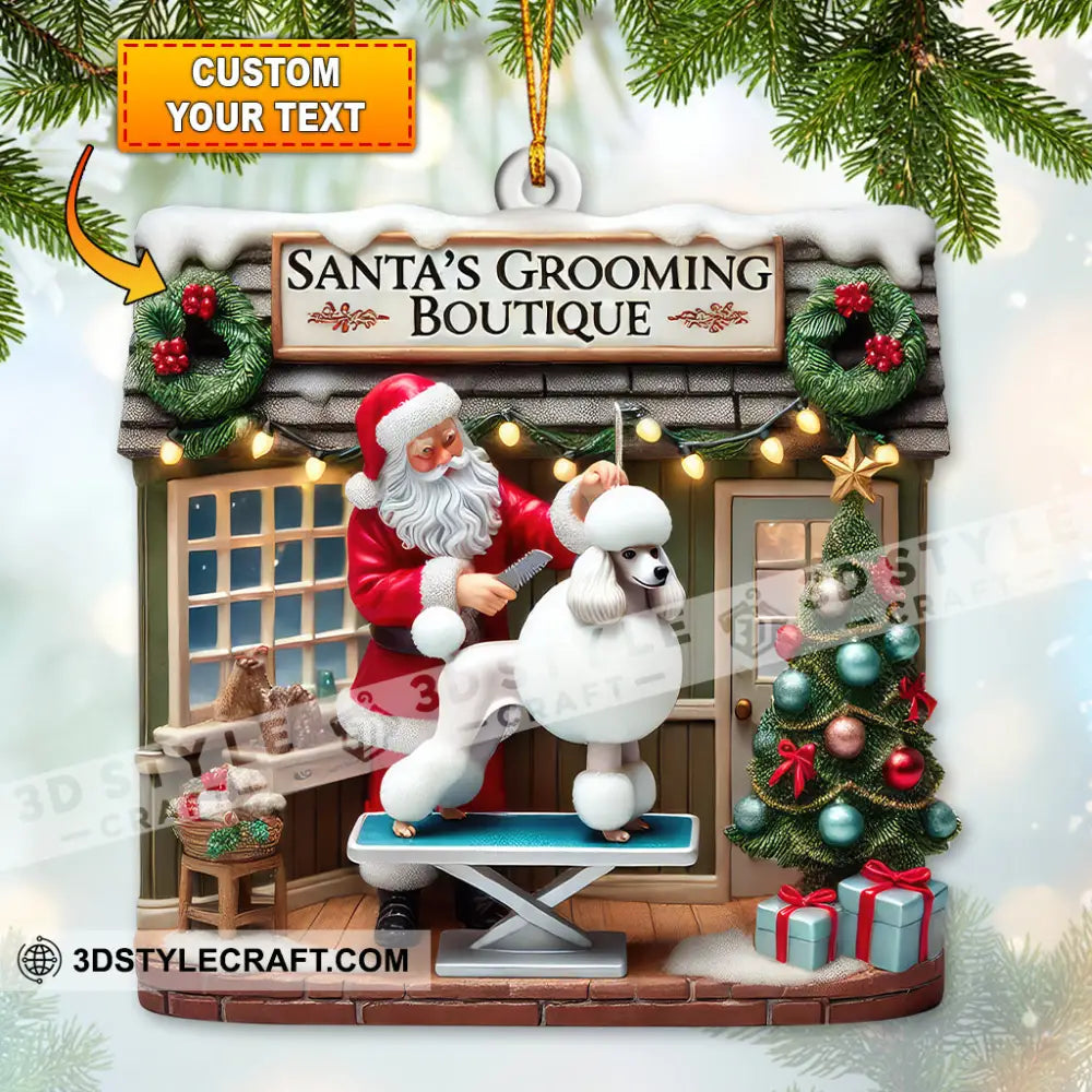 Custom Name Santa Groomer Ornament Home Decor Christmas Gift