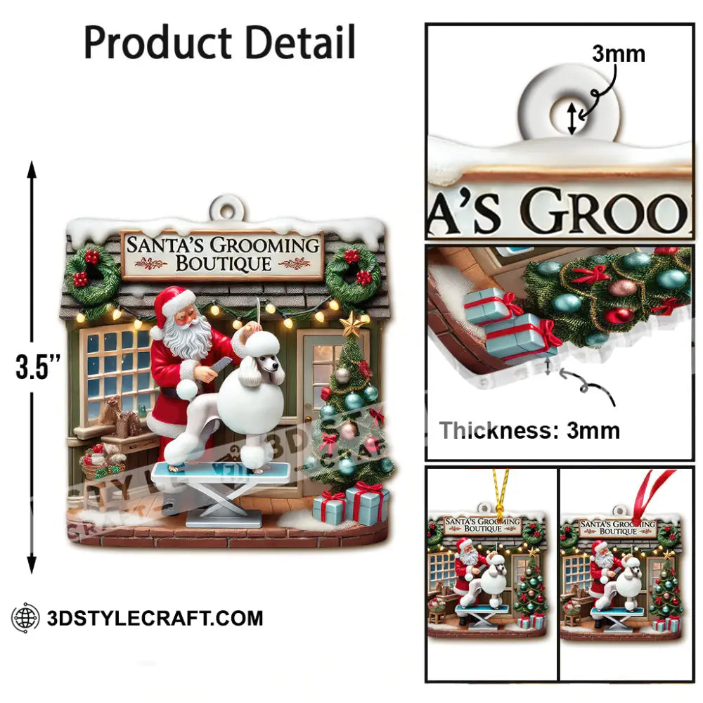 Custom Name Santa Groomer Ornament Home Decor Christmas Gift