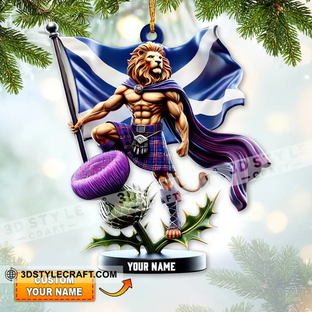 Custom Name Scotland Ornament Christmas Gift For Lover