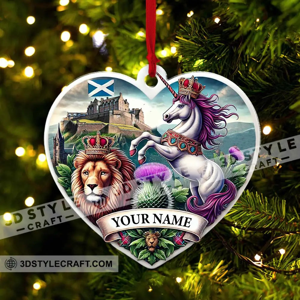 Custom Name Scotland Ornament Christmas Gift For Lover