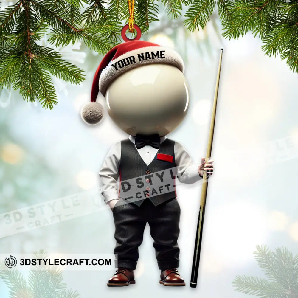 Custom Name Snooker Ornament Lover Christmas Gift