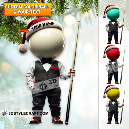 Custom Name Snooker Ornament Lover Christmas Gift