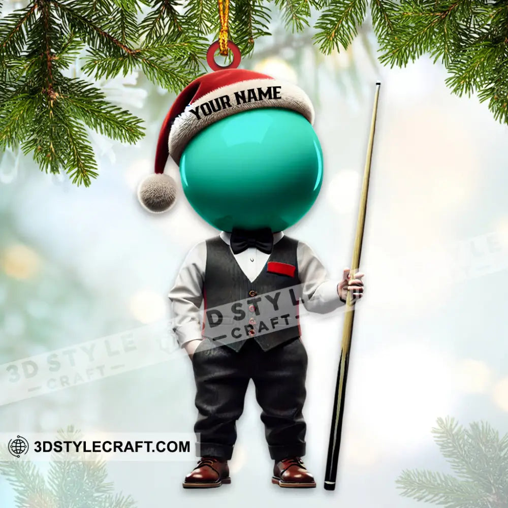 Custom Name Snooker Ornament Lover Christmas Gift