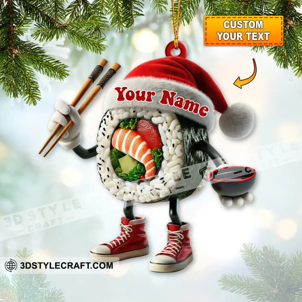 Custom Name Sushi Ornament Store Christmas Decoration