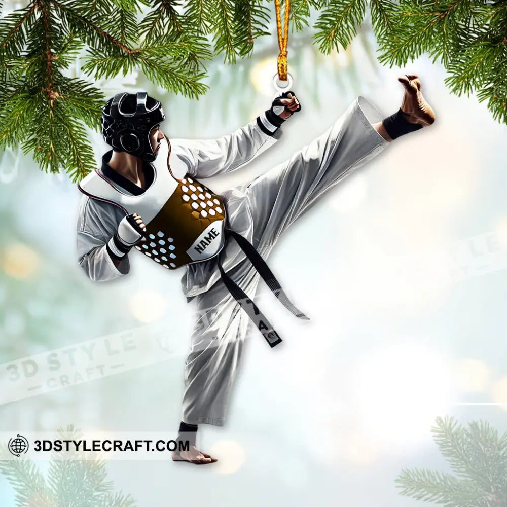 Custom Name Taekwondo Ornament Christmas Gift