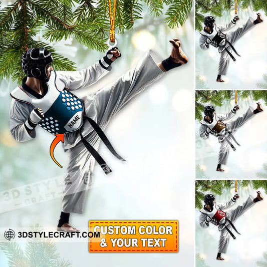 Custom Name Taekwondo Ornament Christmas Gift