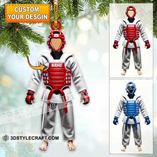 Custom Name Taekwondo Ornament Christmas Gift