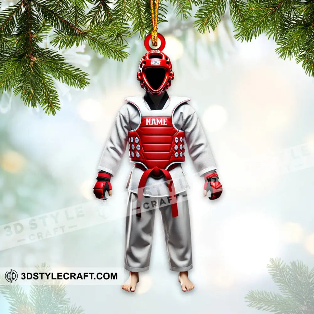 Custom Name Taekwondo Ornament Christmas Gift