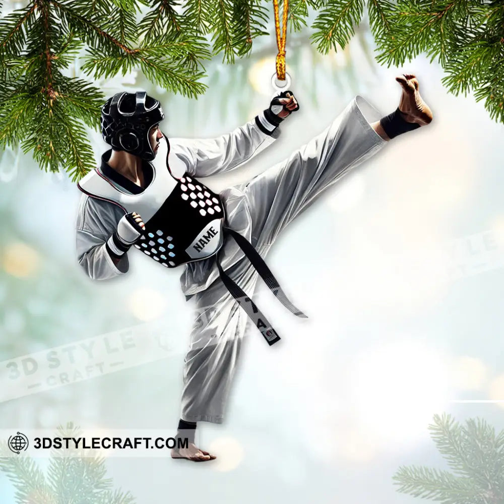 Custom Name Taekwondo Ornament Christmas Gift