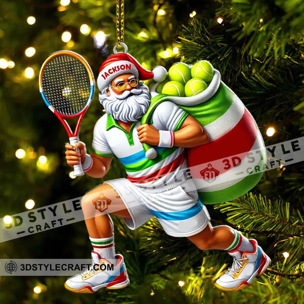 Custom Name Tennis Christmas Ornament Gift