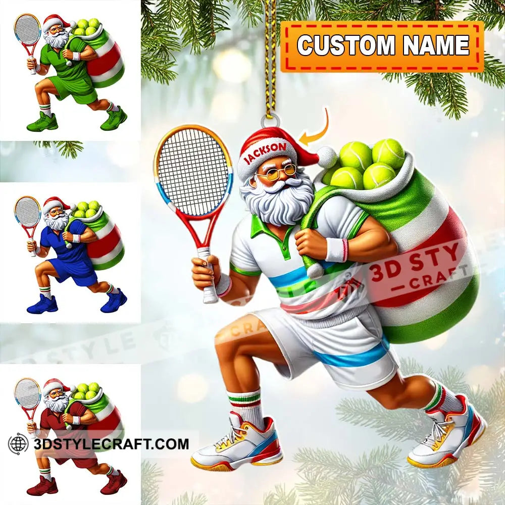 Custom Name Tennis Christmas Ornament Gift