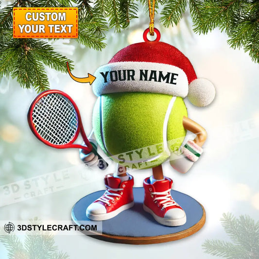 Custom Name Tennis Ornament Christmas Gift