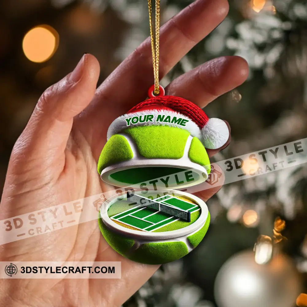 Custom Name Tennis Ornament Christmas Gift