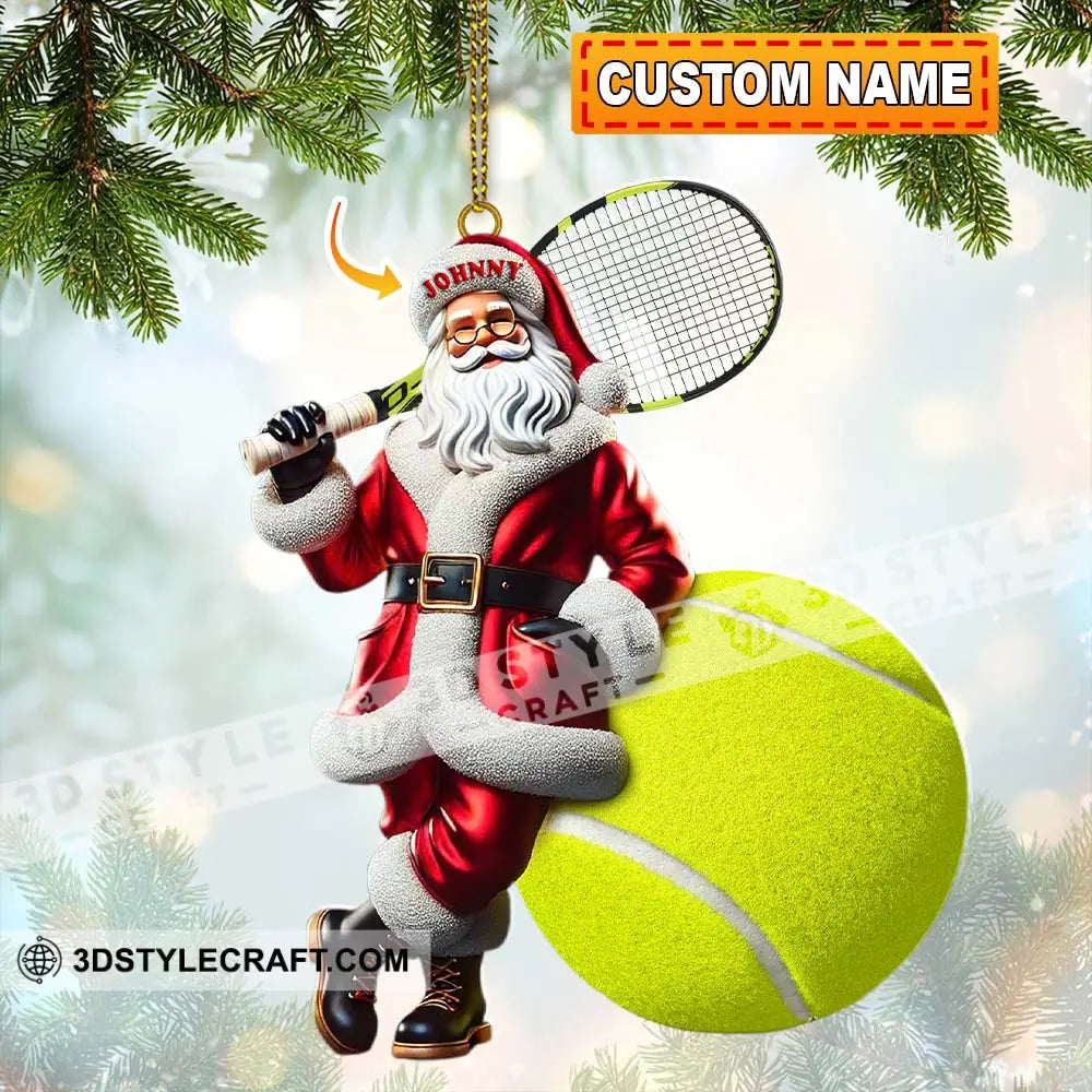 Custom Name Tennis Ornament Christmas Gift For Lover