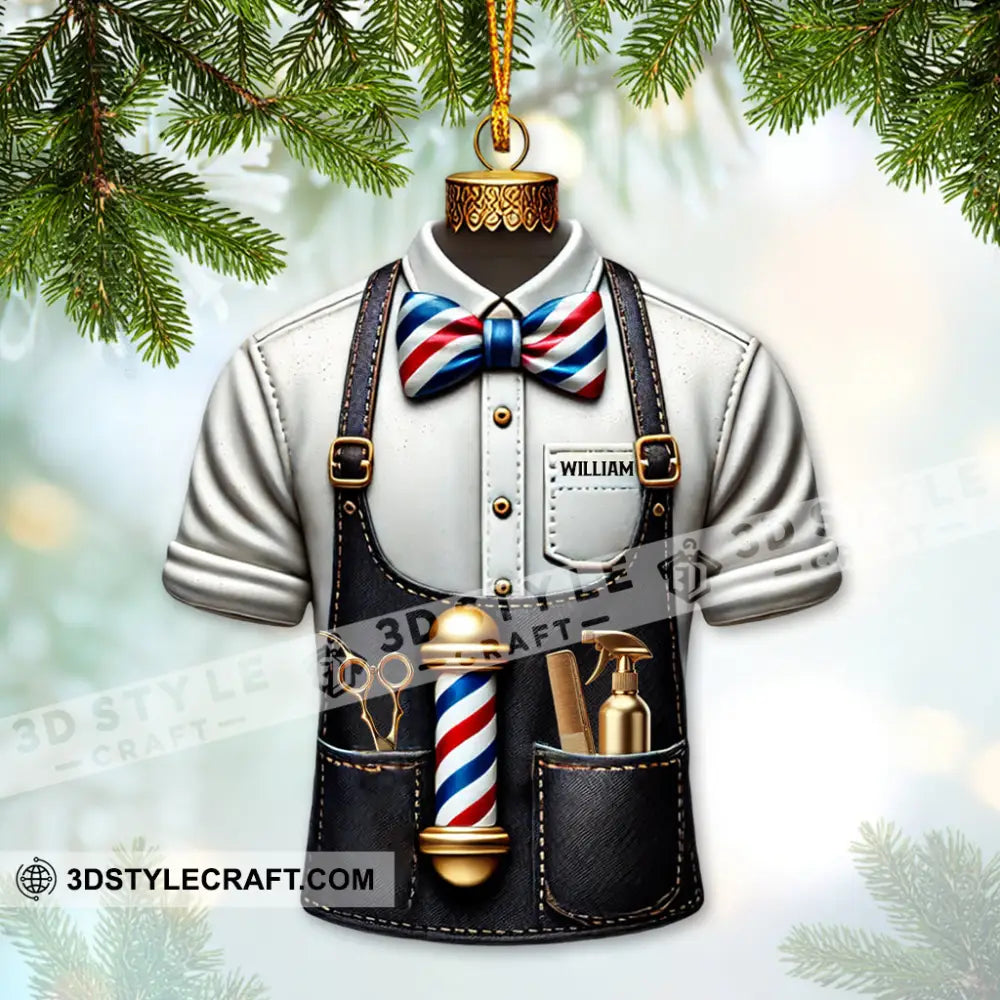 Custom Ornament Barber Christmas Decor