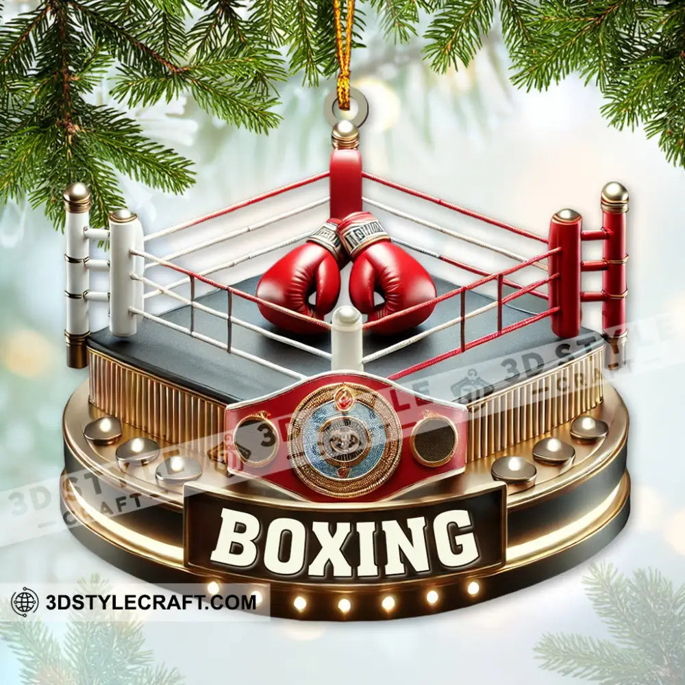 Custom Ornament Boxing Ring Christmas Decor