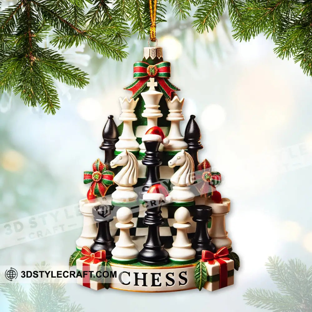 Custom Ornament Chess Tree Christmas Decor