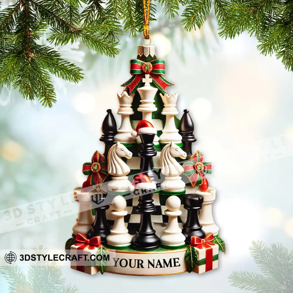 Custom Ornament Chess Tree Christmas Decor