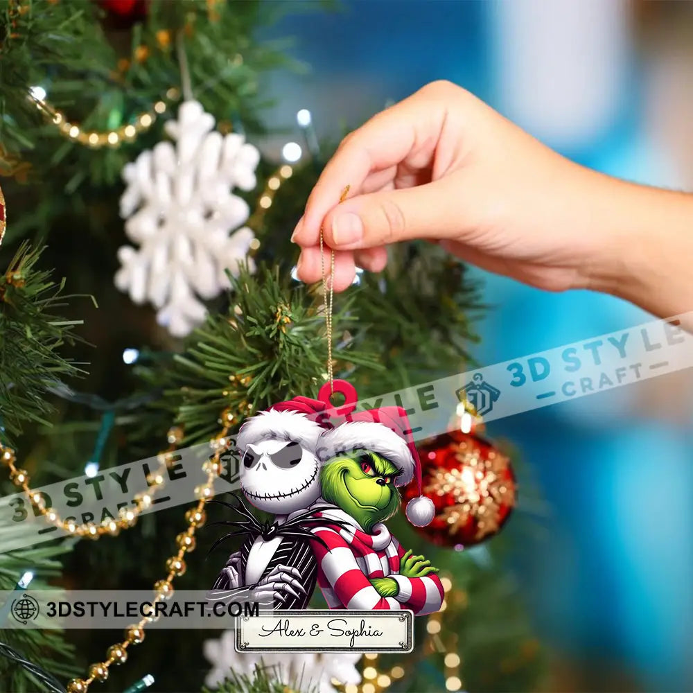 Custom Ornament Couple Elf Christmas Decor