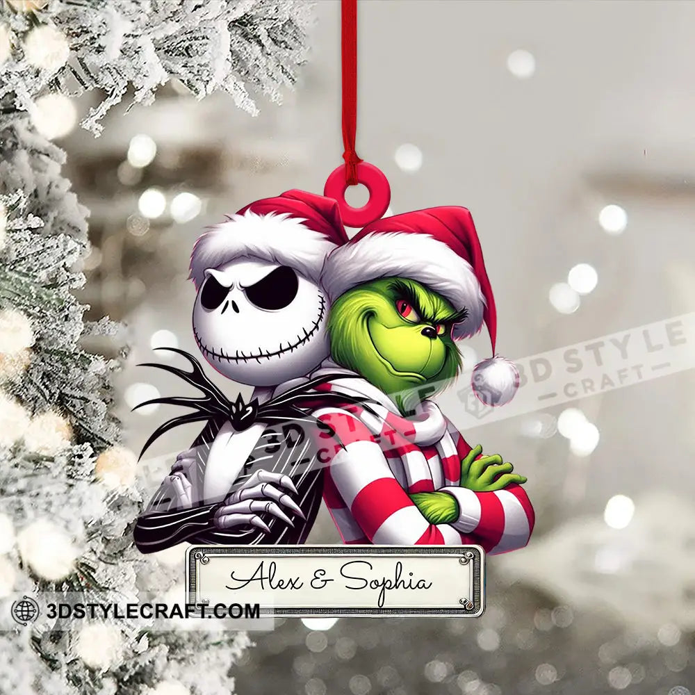 Custom Ornament Couple Elf Christmas Decor