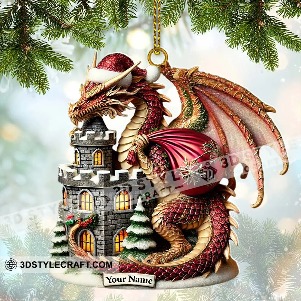 Custom Ornament Dragon Castle Christmas Decor