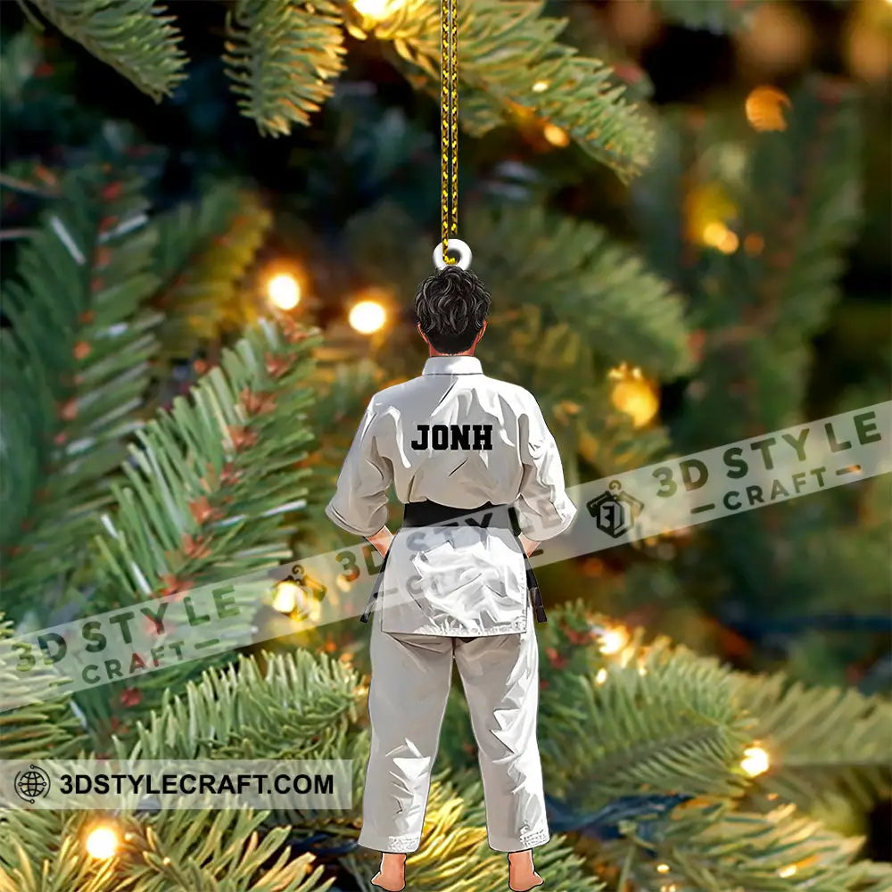 Custom Ornament Judo Outfit Christmas Decor