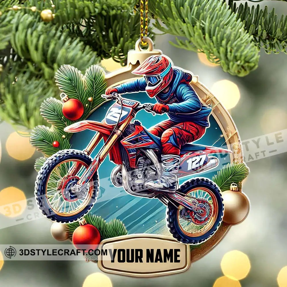 Custom Ornament Motocross Christmas Decor